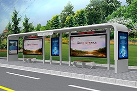 陜西延安智能公交候車亭發貨案例